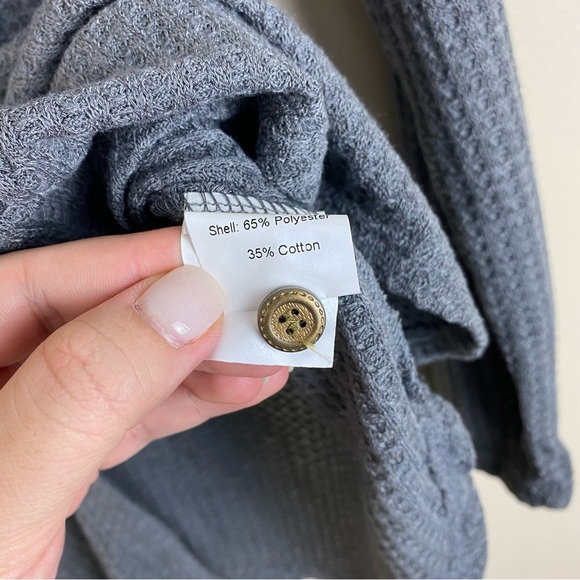 NWT Front Knot Tie Drop shoulder Sweater Blouse top Large - Picture 5 of 7